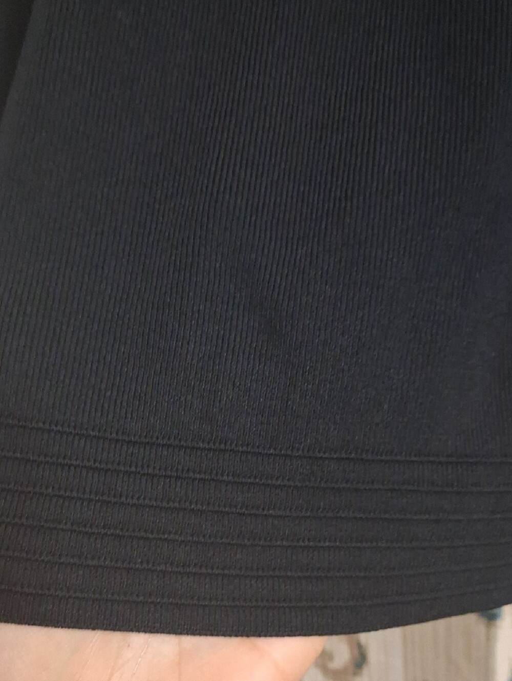 Finity Black Ribbed Long Sleeve Top - Picture 4 of 6